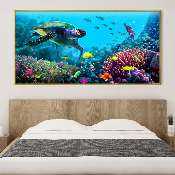 Reef Life Canvas Art Clock Canvas