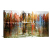 Reflecting Abstract Waters Canvas Art Clock Canvas