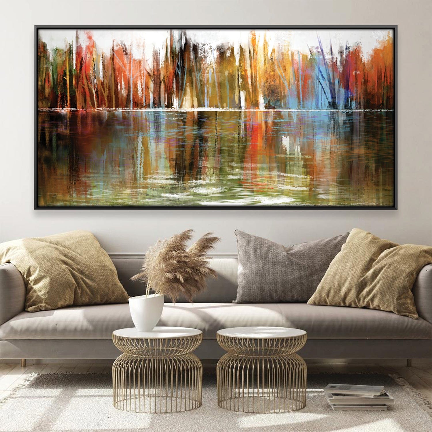 product photo of Reflecting Abstract Waters Canvas