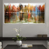 Reflecting Abstract Waters Canvas Art Clock Canvas