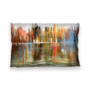 Reflecting Abstract Waters Cushion Cushion 13 x 19in Clock Canvas