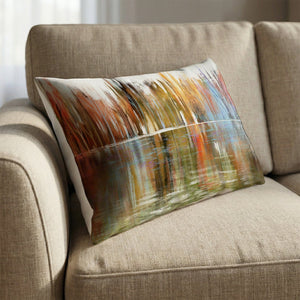Reflecting Abstract Waters Cushion Cushion 13 x 19in Clock Canvas