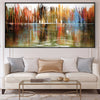 Reflecting Abstract Waters Easy Build Frame Posters, Prints, & Visual Artwork Easy Build Frame & Fabric Print / 40 x 20in / Black Clock Canvas