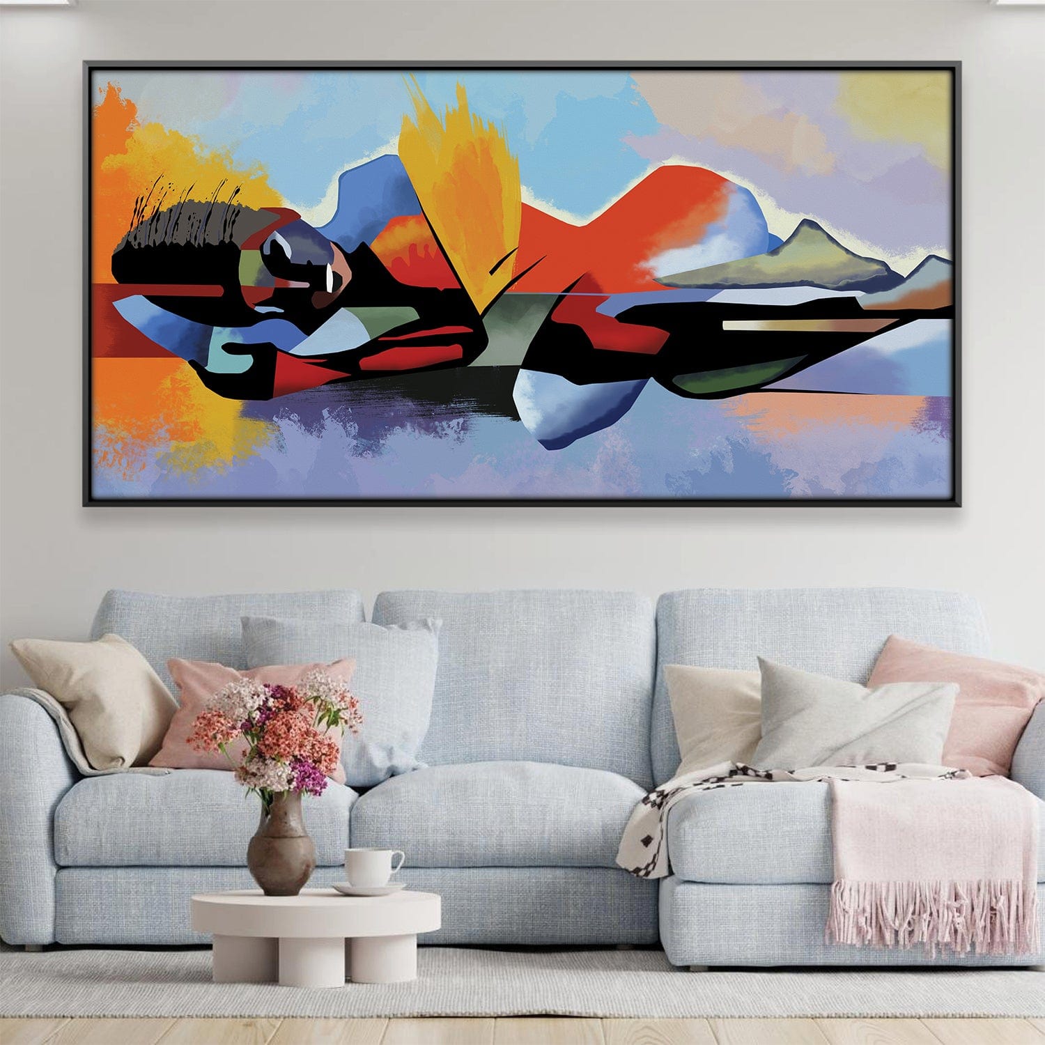 Reflection Canvas - Single Panel Art 50 x 25cm / Framed Prints Clock Canvas