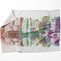 Reflection City Blanket Blanket 75 x 100cm Clock Canvas