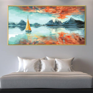 Reflections Afloat Canvas Art Clock Canvas