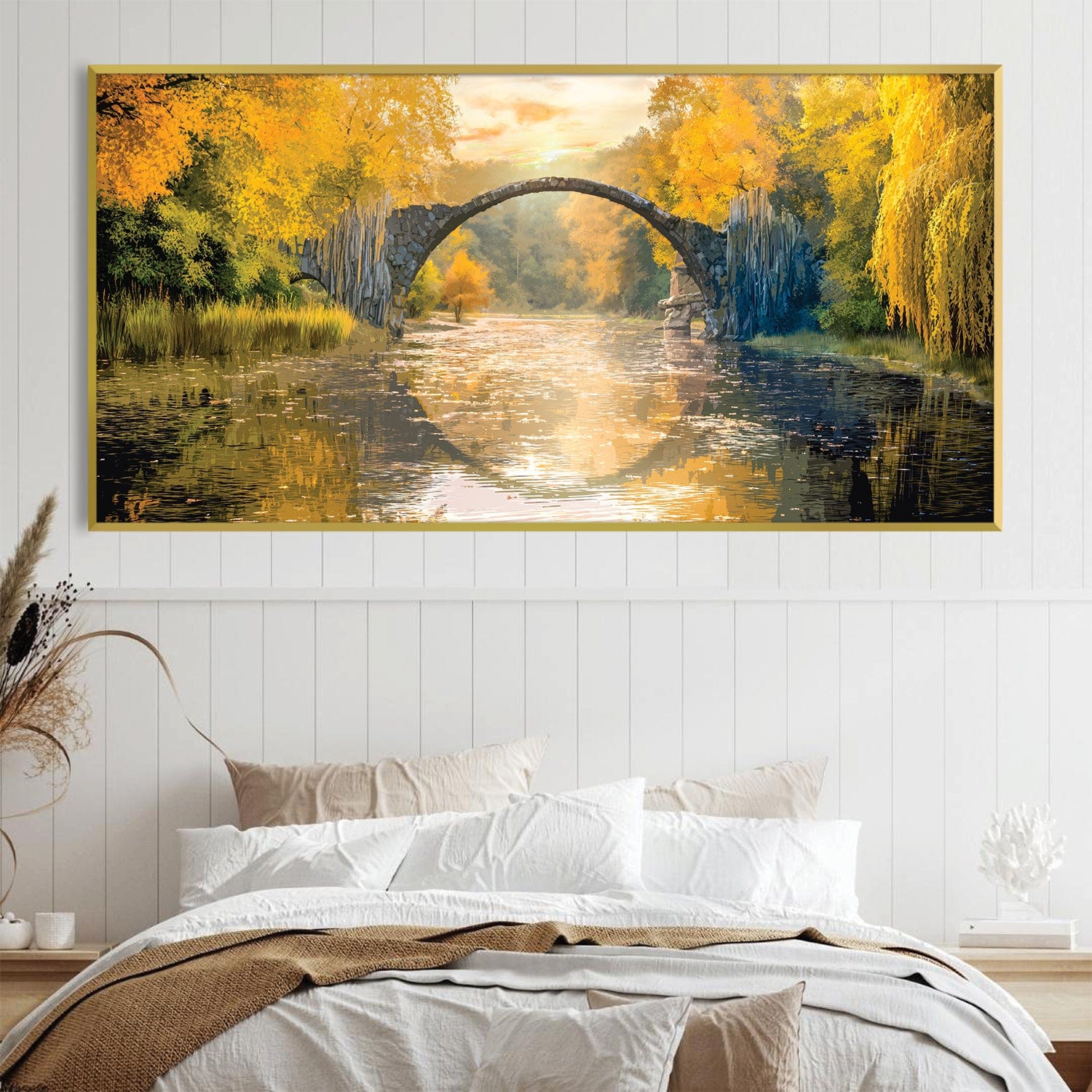 Reflective Arc Canvas Art Clock Canvas