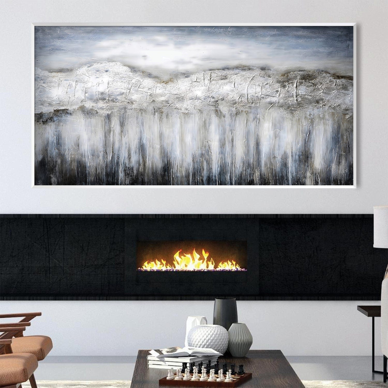 Reflective Serenity Canvas Art Clock Canvas