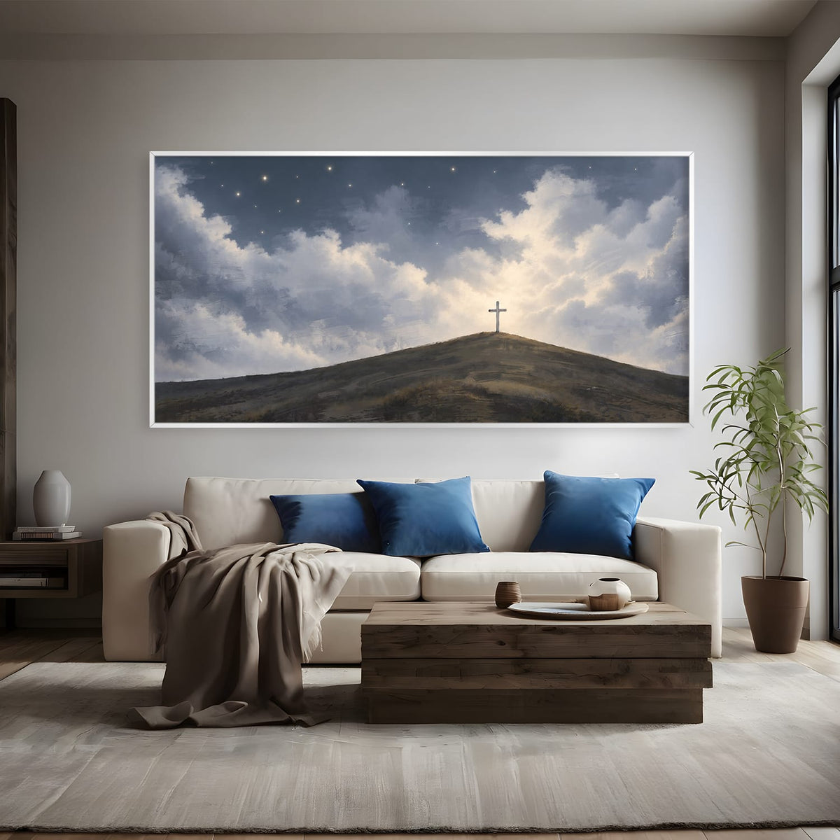 Rest with the Shepherd Canvas Art 20 x 10in / Canvas Clock Canvas
