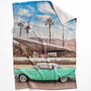 Retro California Blanket Blanket 75 x 100cm Clock Canvas