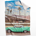 Retro California Blanket Blanket 75 x 100cm Clock Canvas