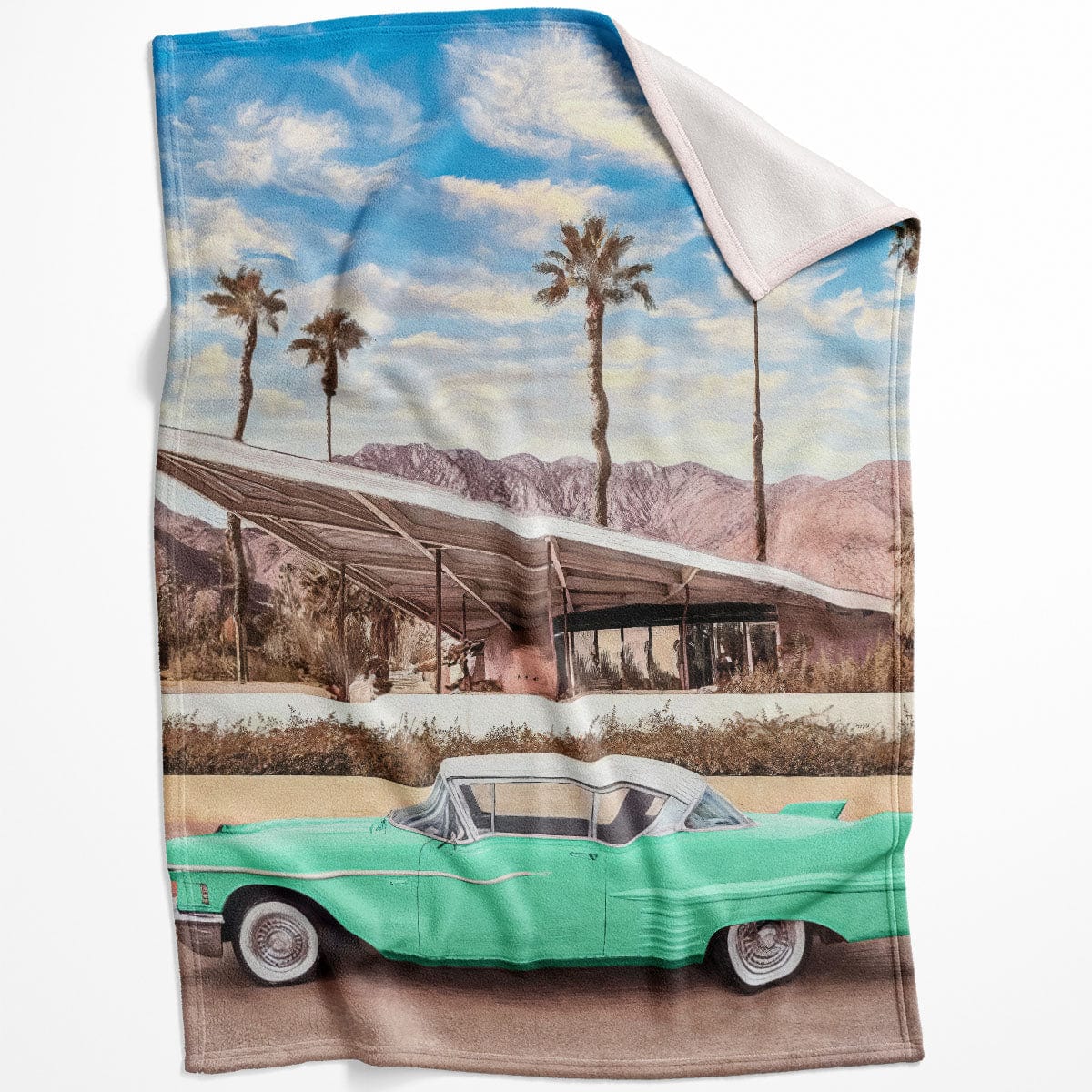 Retro California Blanket Blanket 75 x 100cm Clock Canvas