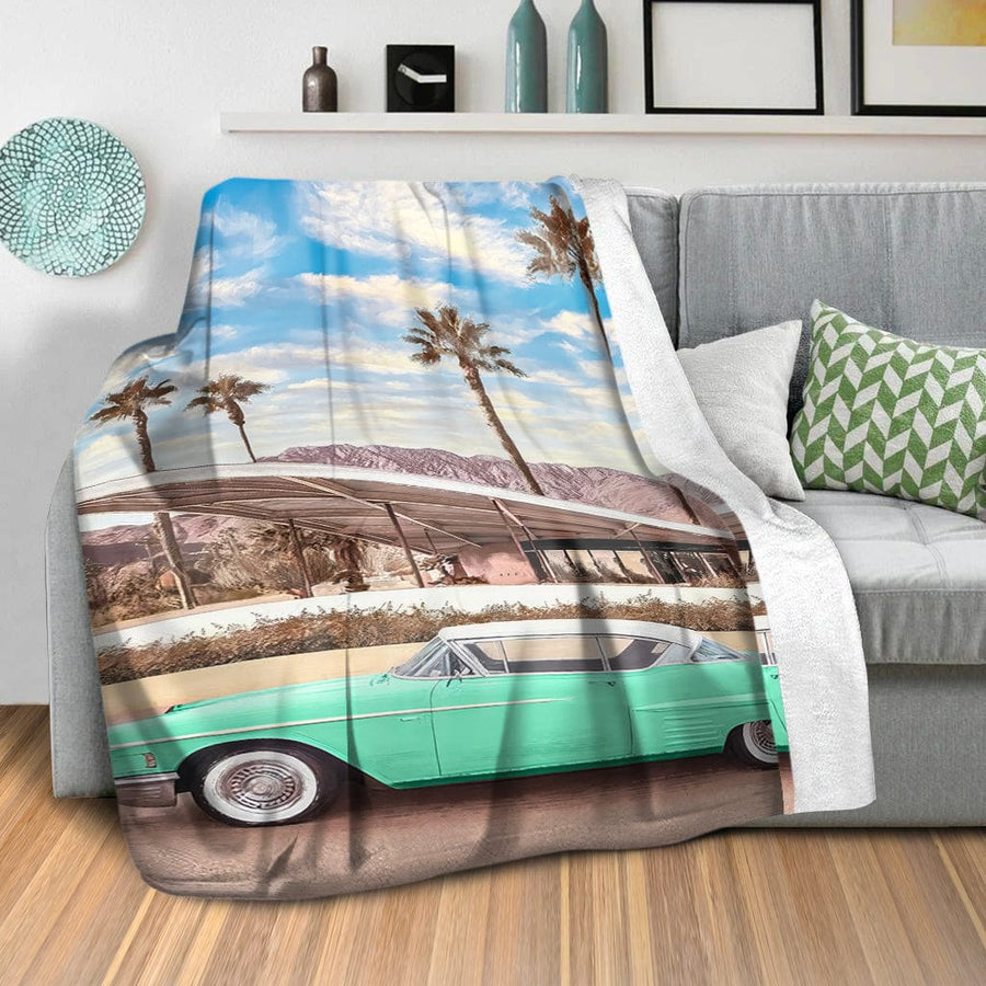 Retro California Blanket Blanket Clock Canvas
