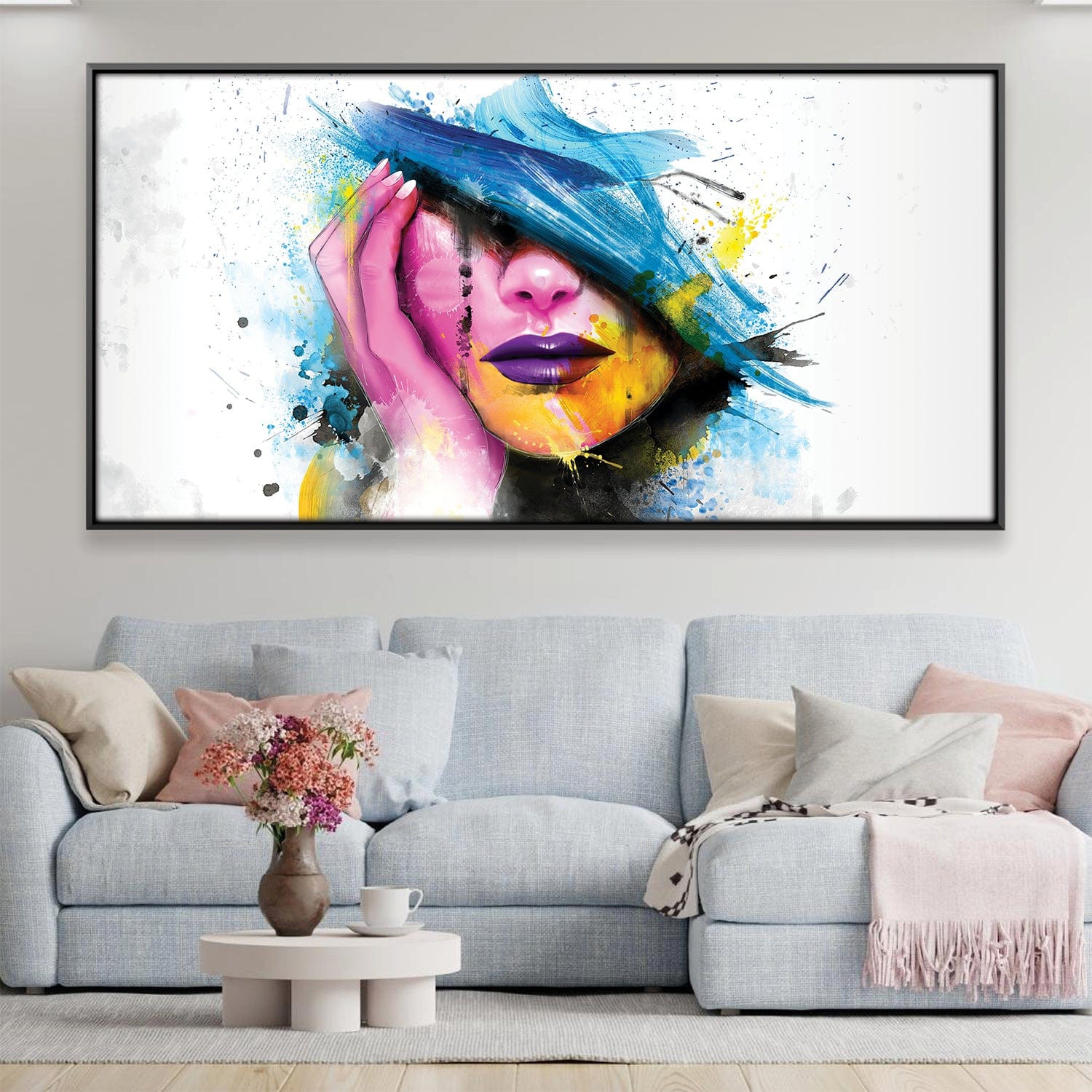 Revealing Beauty Canvas Art Clock Canvas