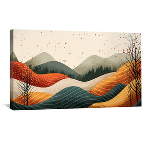 Rhythms of the Hills Canvas Art Clock Canvas