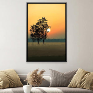 Rise Over the Field Canvas Art 12 x 18in / Canvas Clock Canvas