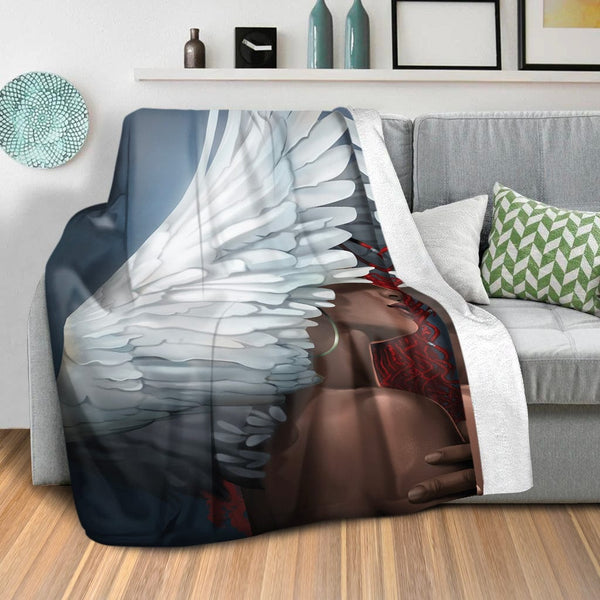 Rising Angels A Blanket Blanket Clock Canvas