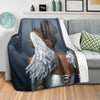 Rising Angels B Blanket Blanket Clock Canvas