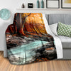 River Crossing Blanket Blanket Clock Canvas