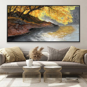 River Edge Canopy Canvas Art 20 x 10in / Canvas Clock Canvas