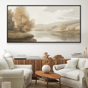 River of Quiet Days Canvas Art 20 x 10in / Canvas Clock Canvas