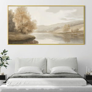 River of Quiet Days Canvas Art Clock Canvas