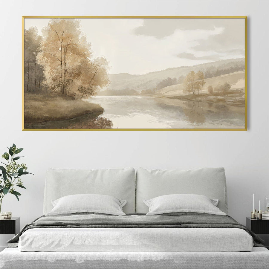 River of Quiet Days Canvas Art Clock Canvas