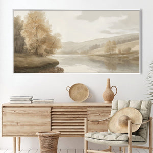 River of Quiet Days Canvas Art Clock Canvas