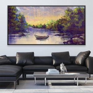 River’s Whisper Canvas Art 20 x 10in / Canvas Clock Canvas