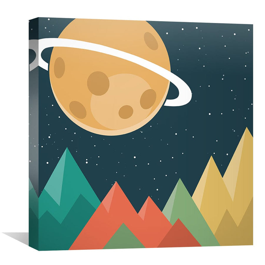 Rocket to the Stars 1 Canvas Art Clock Canvas