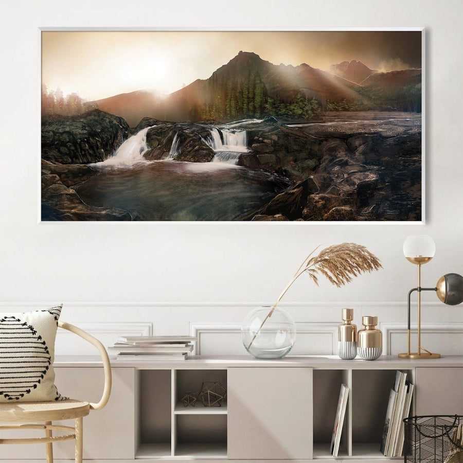 Rocky Hills Canvas Art Clock Canvas