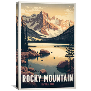Rocky Mountain National Park Canvas Art Clock Canvas