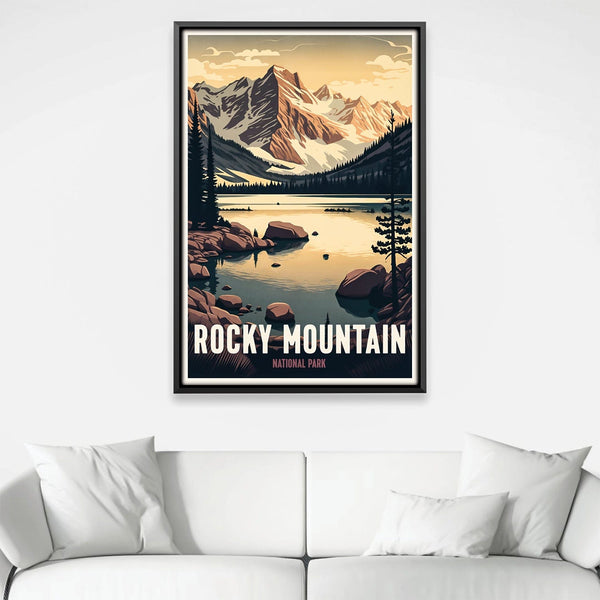 Rocky Mountain National Park Canvas Art Clock Canvas