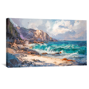 Rocky Shore Tide Canvas Art Clock Canvas