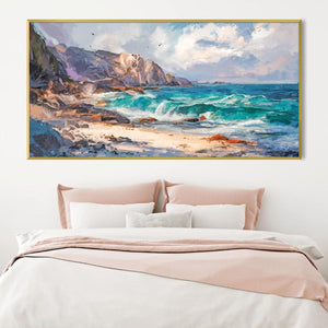 Rocky Shore Tide Canvas Art Clock Canvas