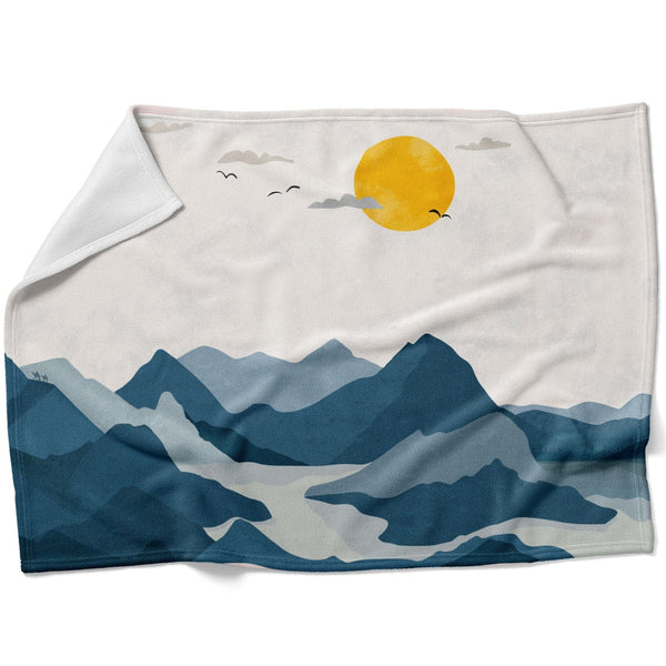 Rolling Mountains Blanket Blanket 75 x 100cm Clock Canvas