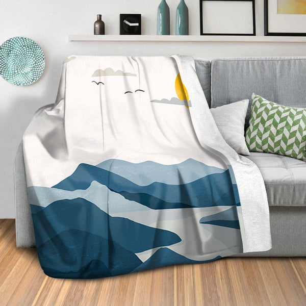 Rolling Mountains Blanket Blanket Clock Canvas