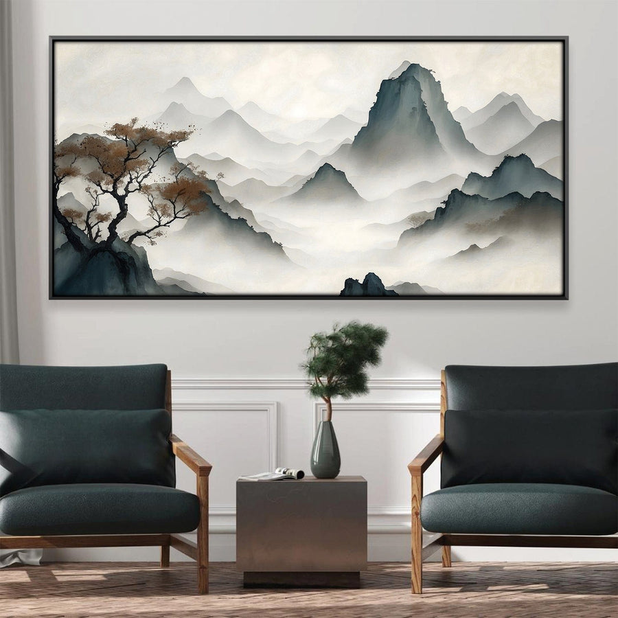 Rolling Peaks Canvas Art Clock Canvas