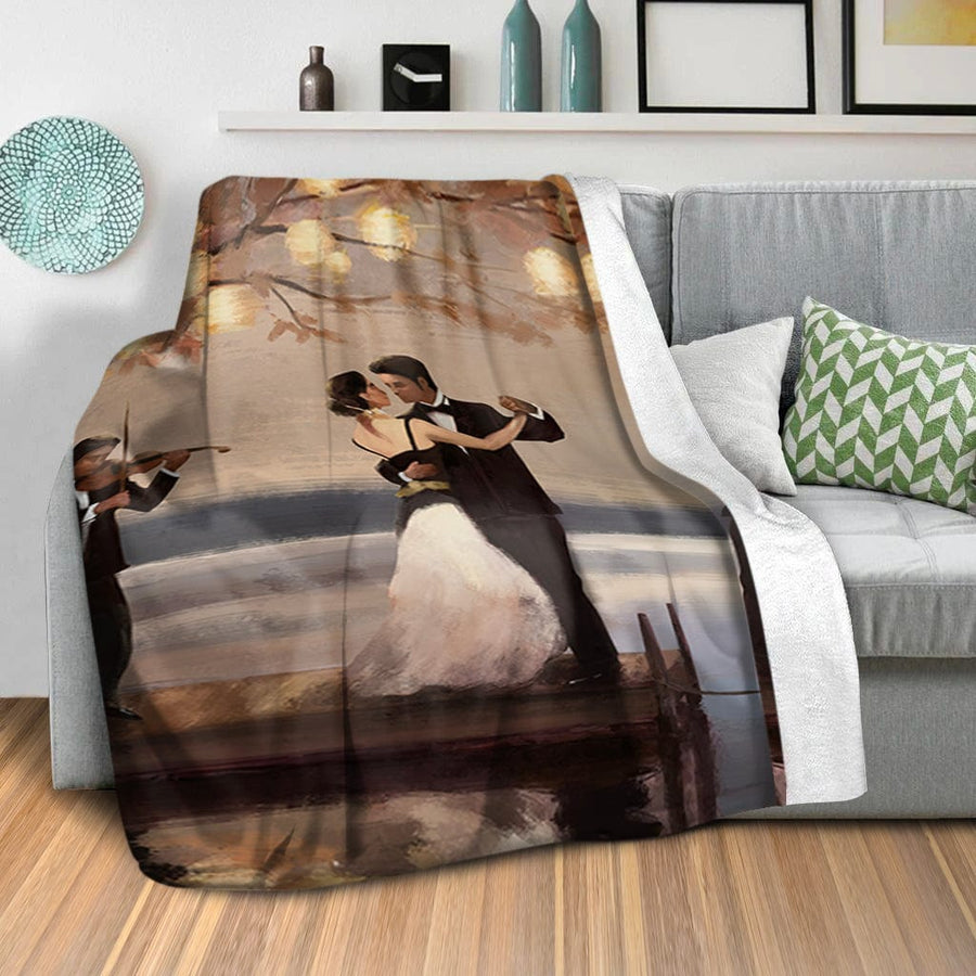 Romancing Dock Blanket Blanket Clock Canvas