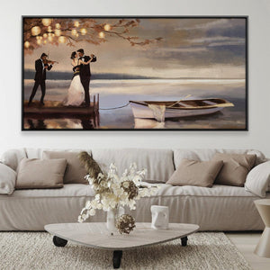 Romancing Dock Canvas Art 50 x 25cm / Framed Prints Clock Canvas