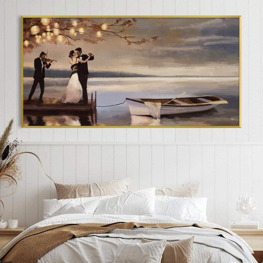 Romancing Dock Canvas Art Clock Canvas