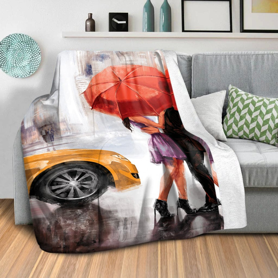 Romancing Streets Blanket Blanket Clock Canvas