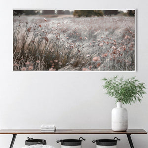 Rosé Horizon Canvas Art Clock Canvas