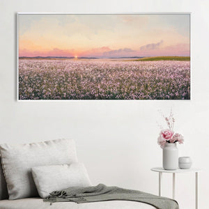 Rosegold Prairie Canvas Art Clock Canvas