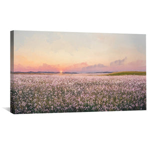 Rosegold Prairie Canvas Art Clock Canvas