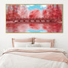 Rouge Reverie Canvas Art Clock Canvas