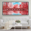 Rouge Reverie Canvas Art Clock Canvas