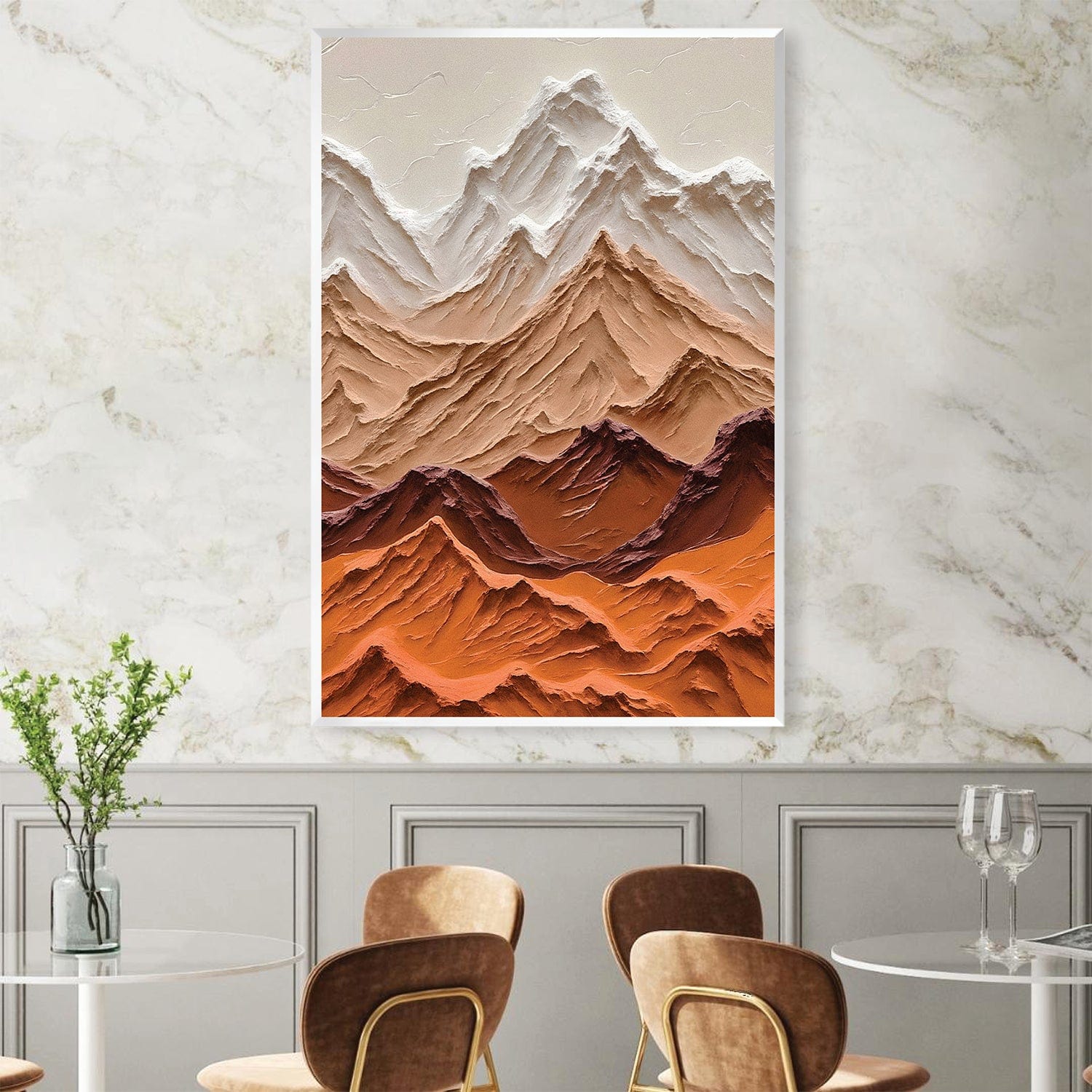Rough Hills Canvas Art Clock Canvas