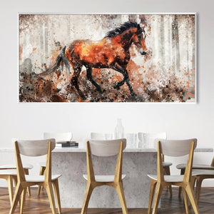 Rustic Gallop Canvas Art Clock Canvas