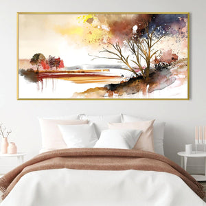 Rustic Watercolors Canvas Art Clock Canvas